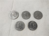 5 Eisenhower Dollars