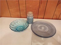 Blue Dishes and candle