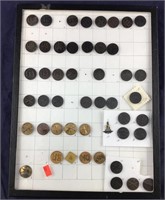 Display Case With Assortment Of Qualification Pins