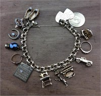 Phenomenal 14K Gold Charm Bracelet & Charms