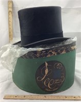 Antique Top Hat with Hat Box