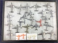 Display Case With Vintage Plastic Aircraft