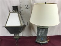 Hanging Electrical Lantern, Metal Lamp