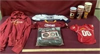 Redskins, Cowboys Shirts, Cups & Ravens Tire Cover