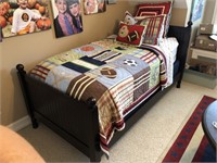 Twin Bed with all Pottery Barn Kids Bedding