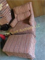 vintage chair and ottoman great style