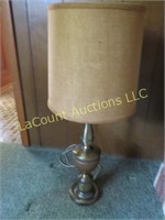 pair beautiful brass table lamps 34"h