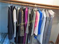 assorted womens clothing mens suits