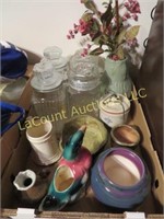 decorator items duck planter glass canisters