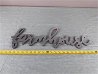 Wood Cursive Farmhouse Sign (22" x 8")