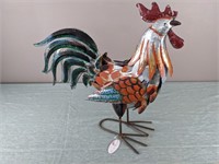 Sunset Vista Metal Painted Rooster (18" x 18")