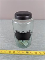 12" Glass Jar w/ Chalkboard Label