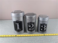 Youngs Tin 1-2-3 Canister Set
