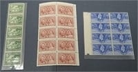 King George VI 1934, 1937 & 1966 Stamp Blocks- O