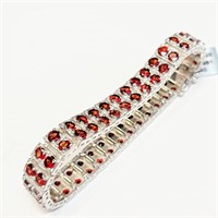$2080 Silver Garnet(22.7ct) Bracelet