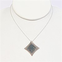 $2000 Silver Diamond(0.6ct) Necklace