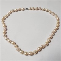 $60 Silver Fresh Water Pearl 16" Necklace