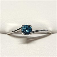 Certified10K  Diamonds (I-1, Blue)(0.23ct) Ring