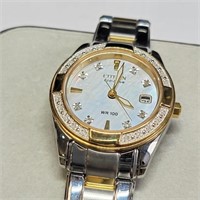 $550 St. Steel  Diamond Mother Of Pearl Dial Watch