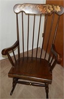 Vintage High Back Rocking Chair