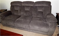 Dark Gray Double Recliner Sofa