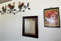 Lot of Wall Hanging Rooster, Spice Chart & More