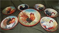 Rooster Pasta Serving 7 Pc Set