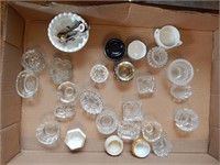 Vintage Glass & Porcelain Salt Cellars & more