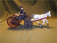 Vintage Cast Iron Horse & Buggy Police Chief