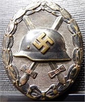 WWll German Military Helmet Pin - Solid Back