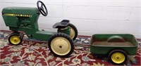Vintage Ertl John Deere Pedal Tractor & Trailer