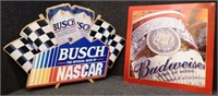 Nascar Busch & Budweiser Beer Signs