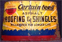 Certain-Teed Asphalt Roofing Shingles Sign