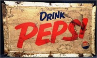 Vintage 1950s Drink Pepsi Advertising Sign