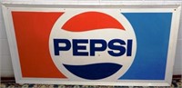 1973 Pepsi Cola Advertising Metal Sign