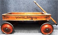 Vintage White Special Wooden Wagon