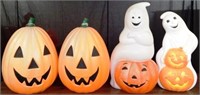 (4) Halloween Blow Molds - Pumpkins & Ghosts