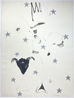 Jim Dine Signed Lithograph "Silver Star" 1966