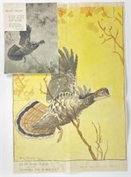 (22) Bob Hines 11"X7" Prints and (1) Original Work