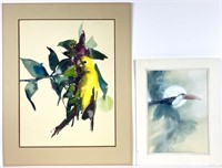 (2) Signed Desrocher Watercolor Paintings