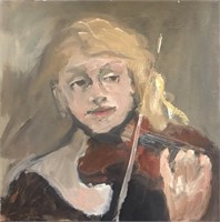 Richard Purdy, oil on canvas “Violinist”