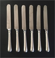 Six sterling handled knives w Tiffany & Co. Blades