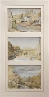 Elizabeth Ann Ashfield Woodburn, w/c triptych
