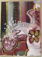 Yvon Gallant acrylic on canvas “Teapot # 2”,.