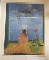 Gerard Collins, pastel “Cat in the Window"
