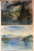 Two Richard Purdy, watercolours “River Scenes”