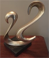 Hugh Cunningham, bronze sculp on marble base