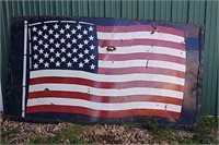 SS Porcelain American flag silo panel