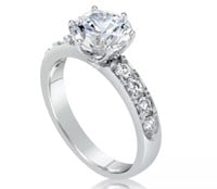 3.00 Cts Round Cut Diamond Engagement Ring