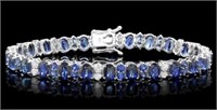 Certified 20.35 Cts Sapphire Diamond Bracelet